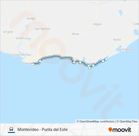 LÍNEA ESTE COPSA Bus Line Map