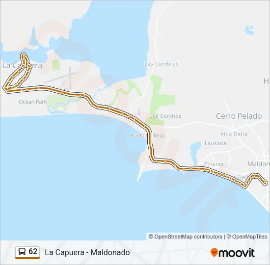 62 Bus Line Map