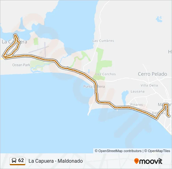 62 Bus Line Map
