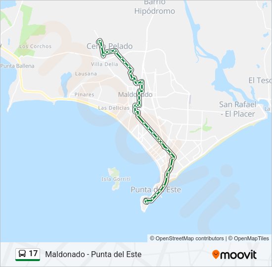 Mapa de 17 de autobús