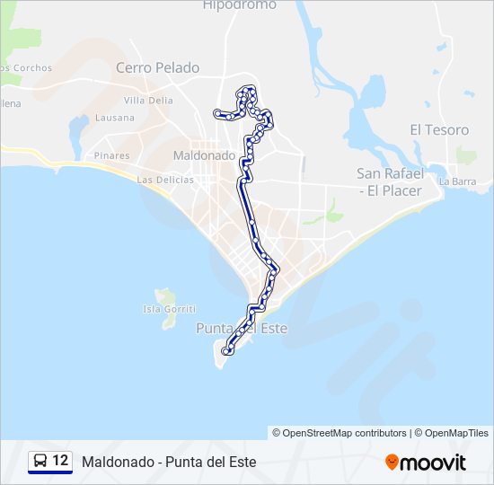 Mapa de 12 de autobús