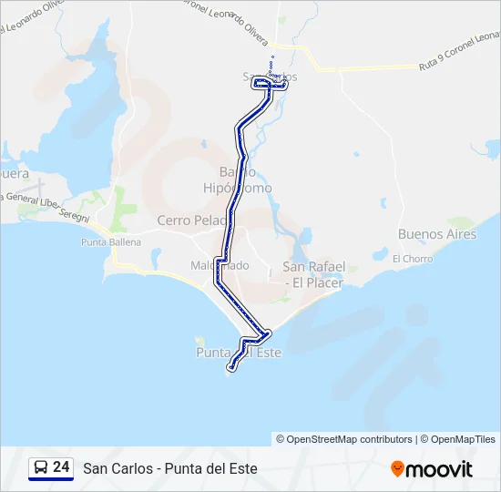 24 Bus Line Map