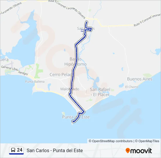 24 Bus Line Map
