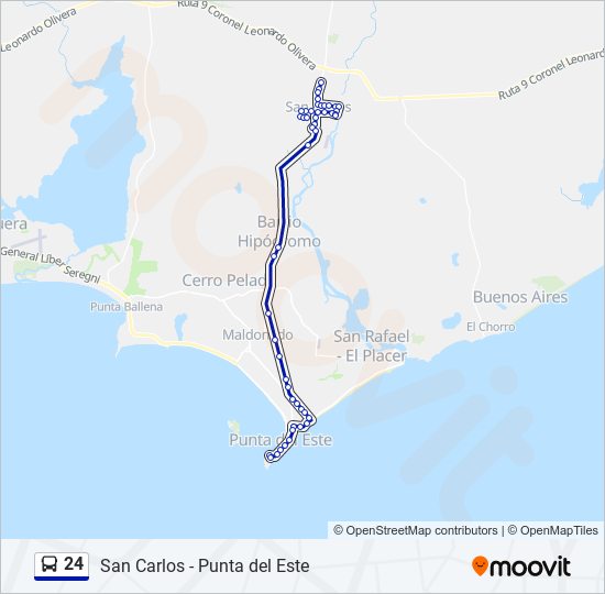 24 bus Line Map