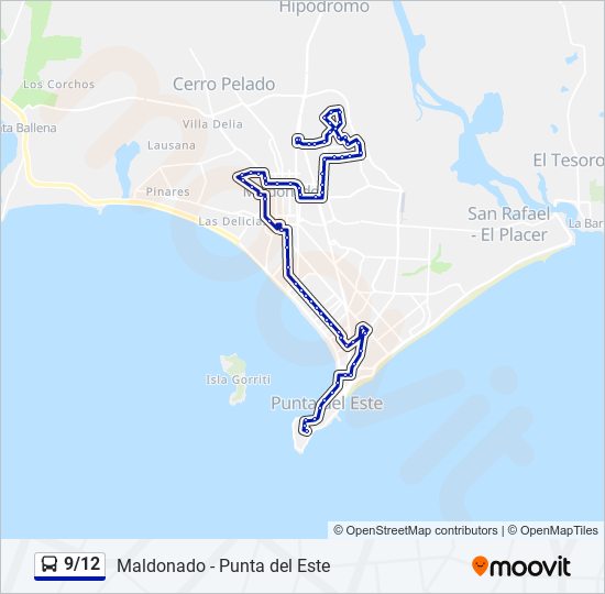 9/12 bus Line Map