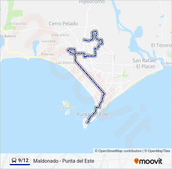9/12 Bus Line Map