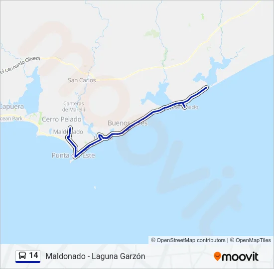 14 Bus Line Map