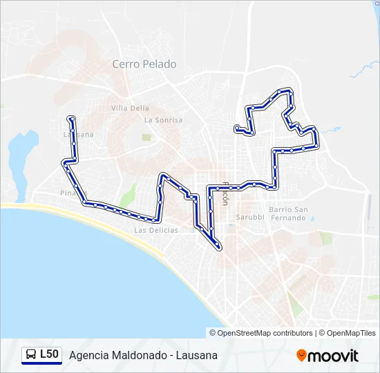 L50 Bus Line Map