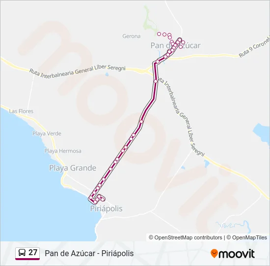 27 Bus Line Map