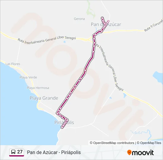 27 Bus Line Map