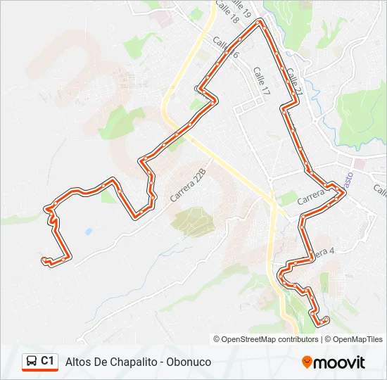 C1 Bus Line Map