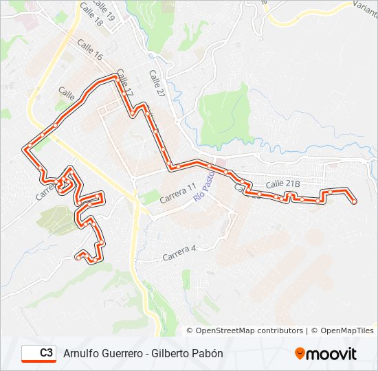 c3 Route: Schedules, Stops & Maps - Arnulfo Guerrero - Gilberto Pabón  (Updated)