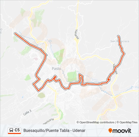 C5 Bus Line Map