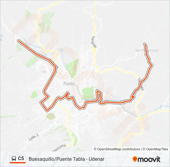 C5 Bus Line Map