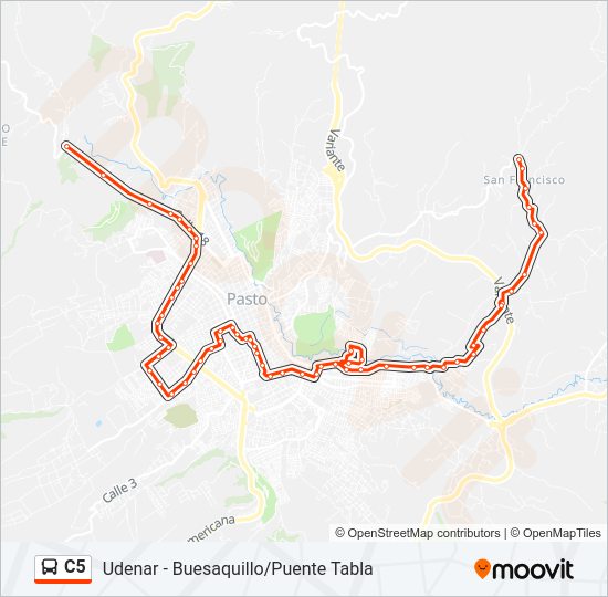 C5 Bus Line Map