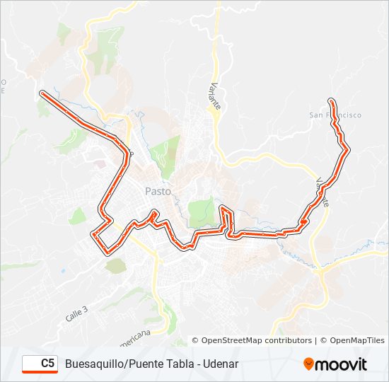 Mapa de C5 de autobús