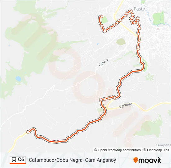 C6 Bus Line Map