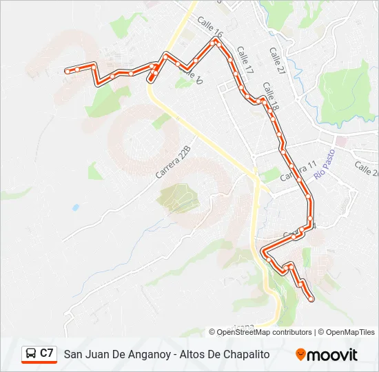 C7 Bus Line Map