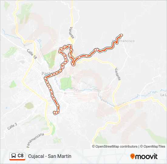 C8 Bus Line Map