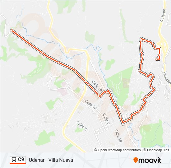 C9 Bus Line Map