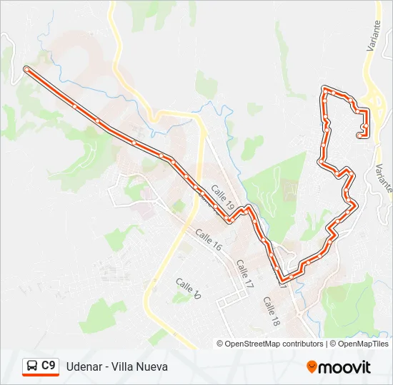 C9 Bus Line Map