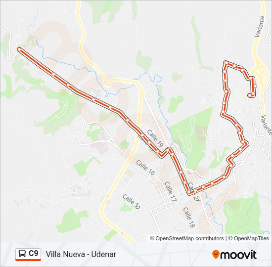 C9 Bus Line Map