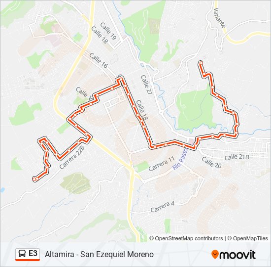 Mapa de E3 de autobús