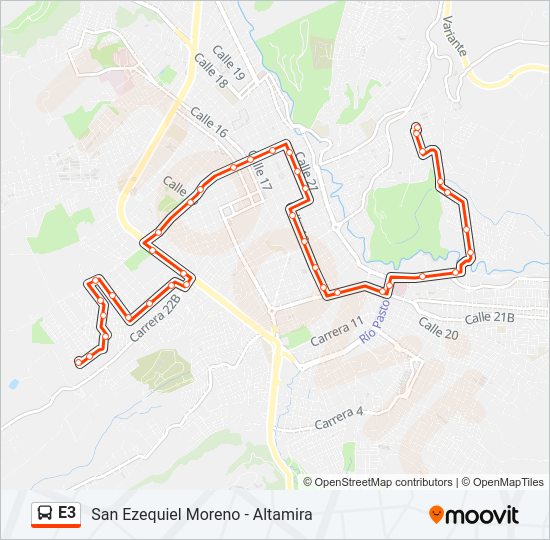 E3 Bus Line Map