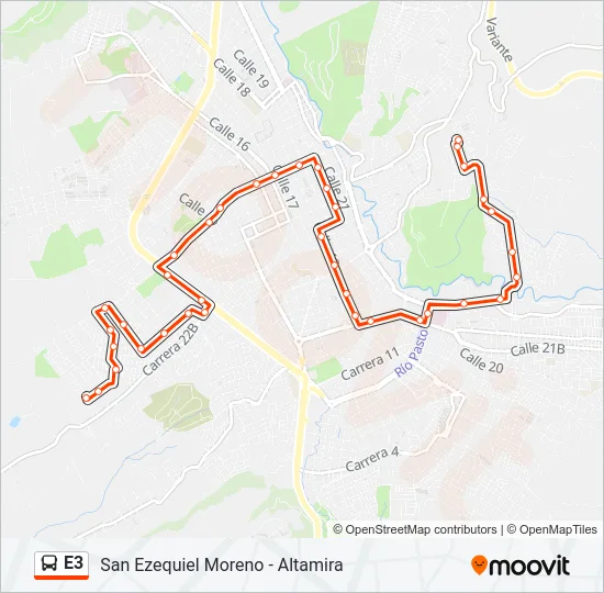 E3 Bus Line Map