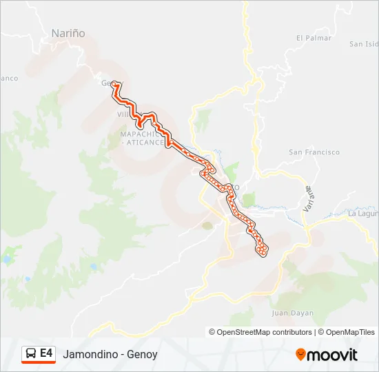 E4 Bus Line Map