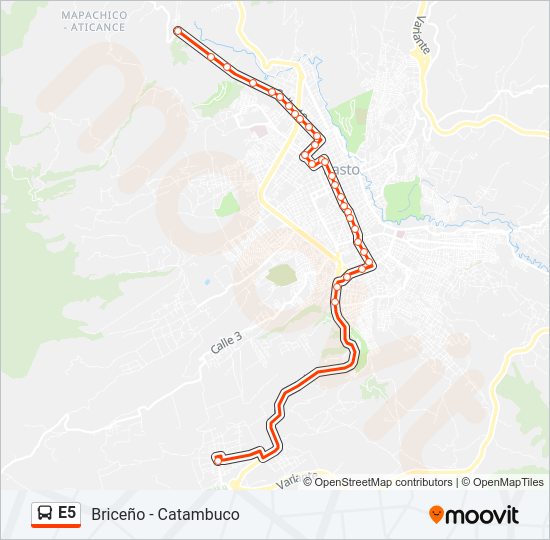E5 Bus Line Map