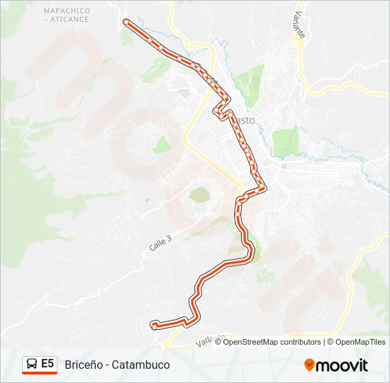 E5 Bus Line Map