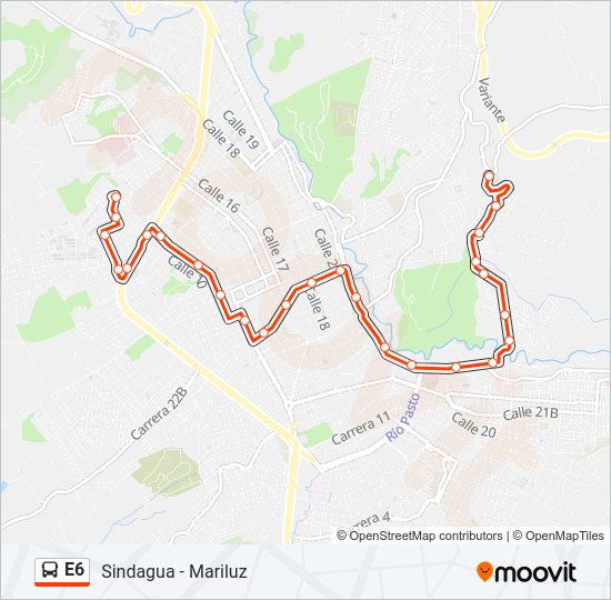 E6 Bus Line Map