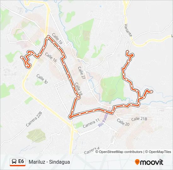 E6 Bus Line Map