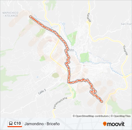 C10 Bus Line Map