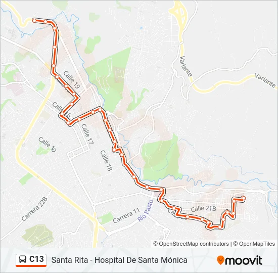 C13 Bus Line Map