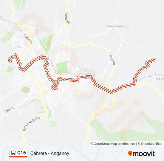 C16 Bus Line Map