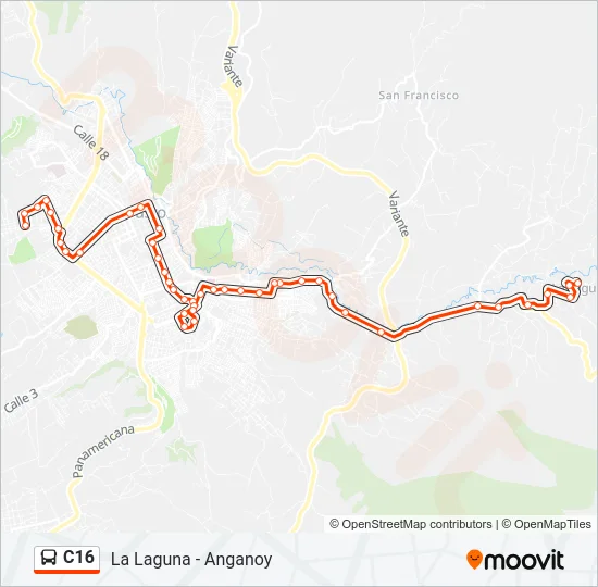 C16 Bus Line Map