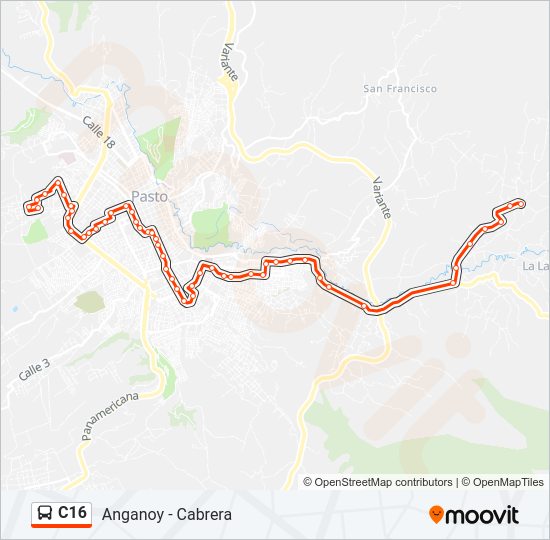 C16 Bus Line Map