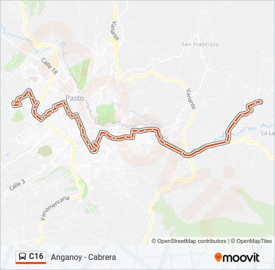C16 Bus Line Map