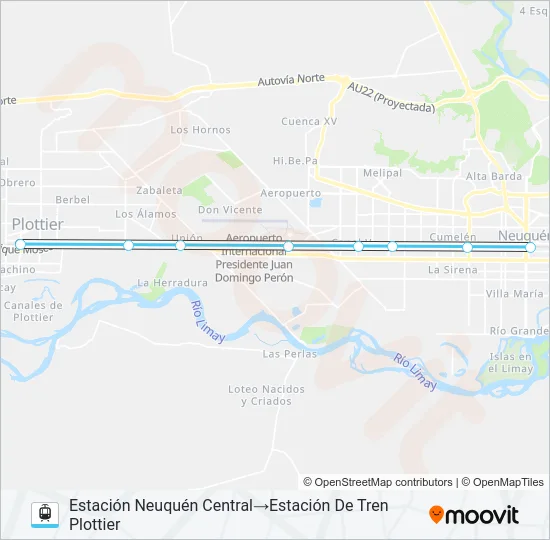 TREN DEL VALLE Light Rail Line Map