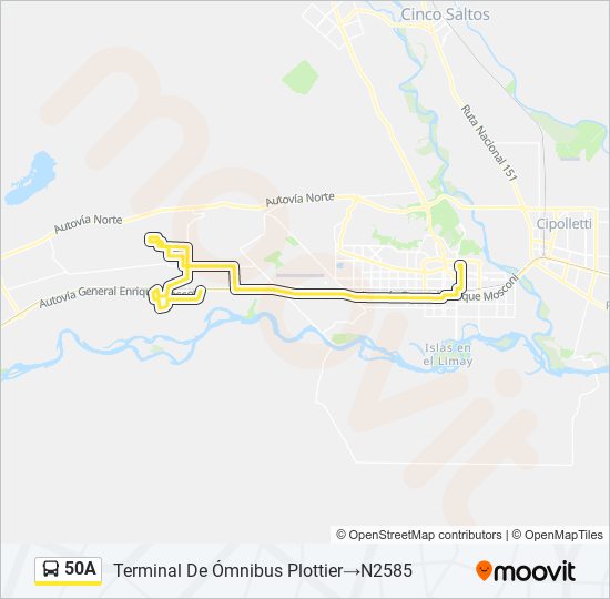 Ruta 50a: horarios, paradas y mapas - Terminal De Ómnibus Plottier‎→ ...