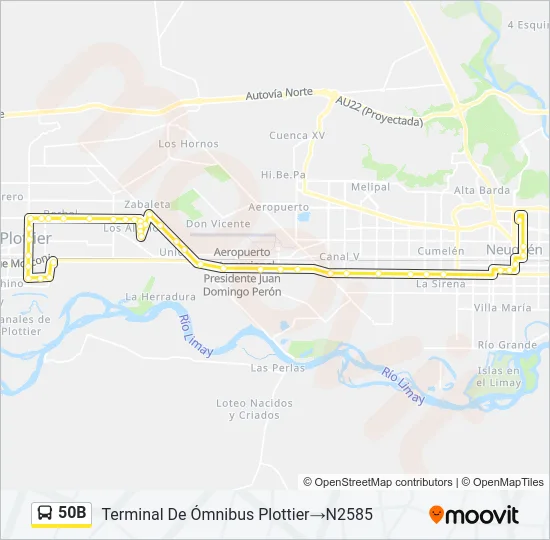 50B Bus Line Map