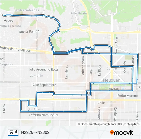 4 Bus Line Map