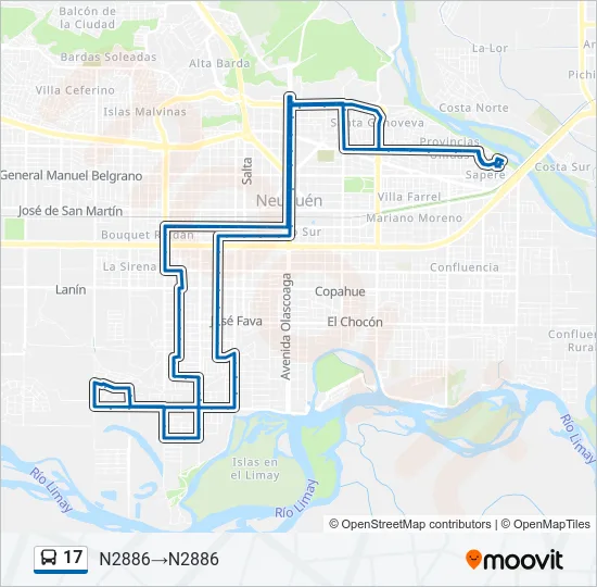 17 Bus Line Map