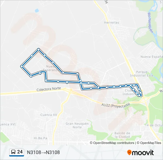 24 Bus Line Map
