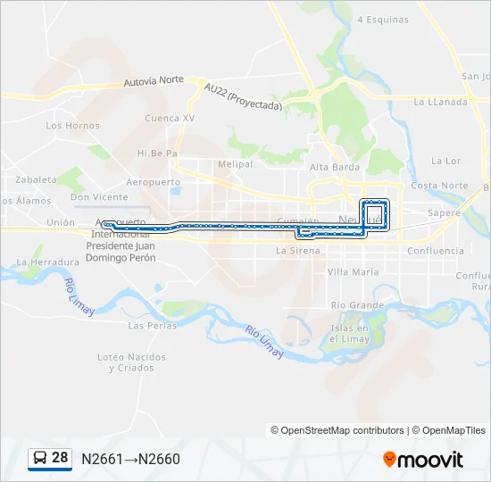 28 Bus Line Map