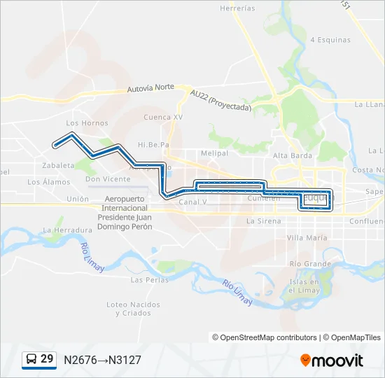29 Bus Line Map