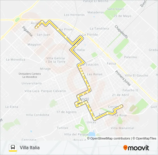 500 (AMARILLO) Bus Line Map