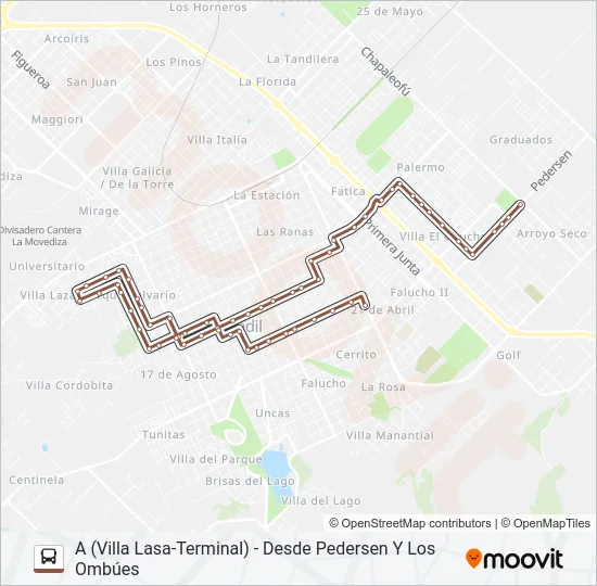 505 / MARRÓN Bus Line Map